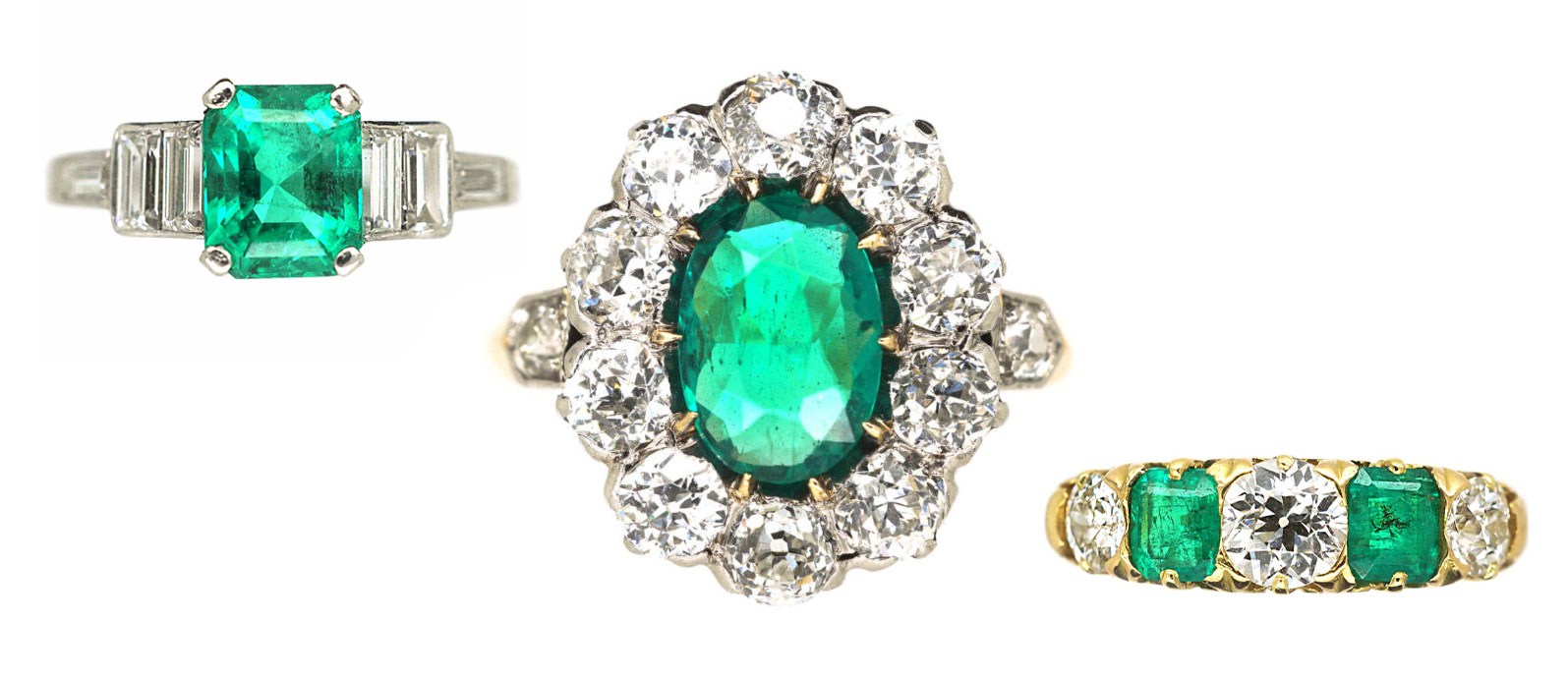 Antique emerald rings