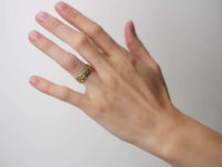 Victorian 18ct Gold Wedding Band with Ivy Leaf Motif