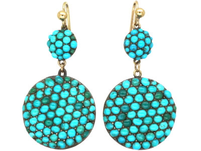 Victorian Pave Set Drop Earrings