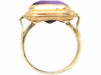Art Deco Large Rectangular Amethyst Ring