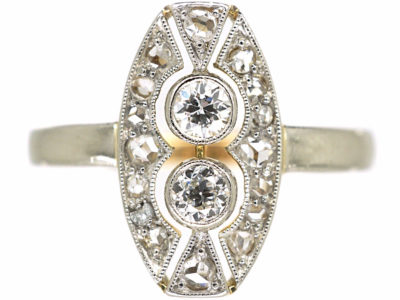 Art Deco 14ct Gold & Diamond Ring