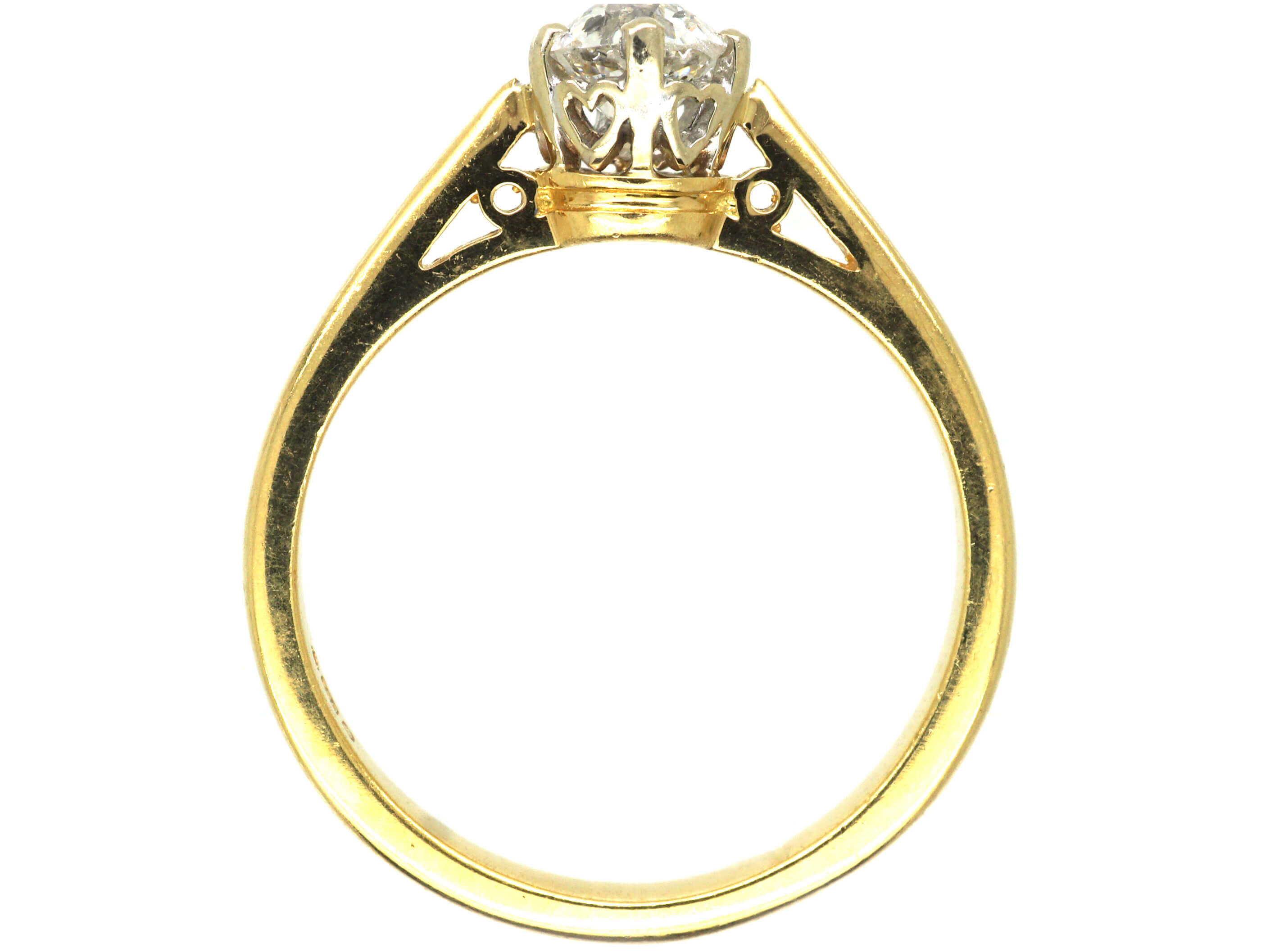 18ct Gold Half Carat Diamond Solitaire Ring 645N The Antique 