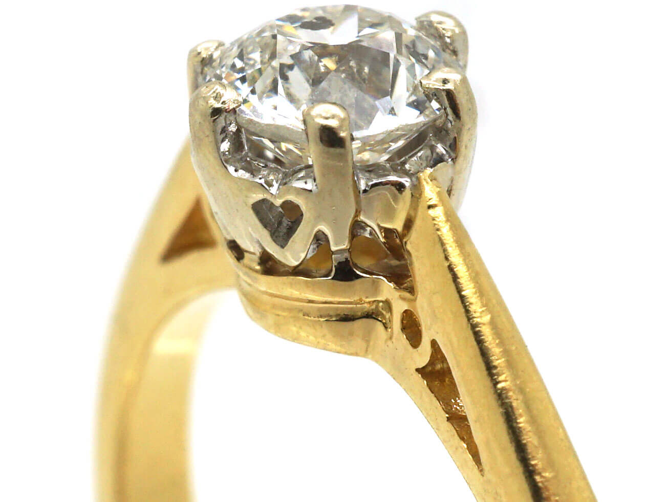 18ct gold half carat diamond solitaire ring