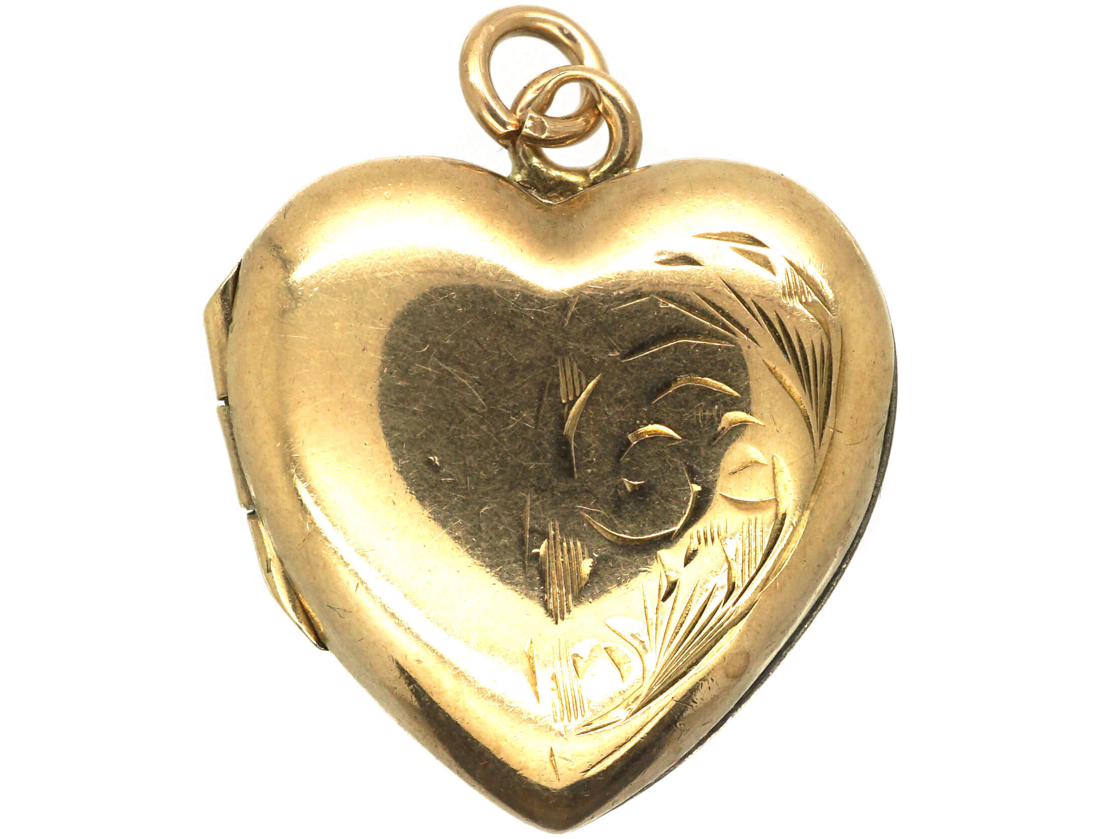 Edwardian 9ct Back & Front Heart Shaped Locket (263N) | The Antique ...