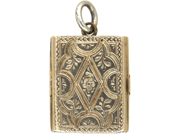 Early Victorian 9ct Gold Opening Book Locket