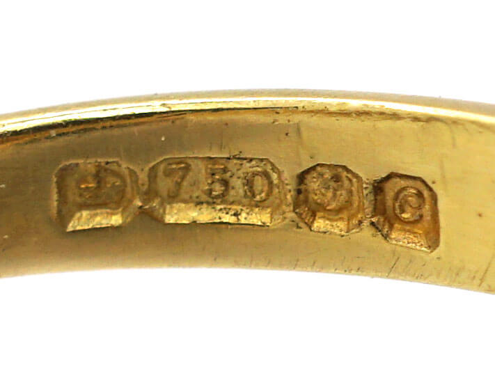 18ct Gold, Amethyst & Diamond Cluster Ring