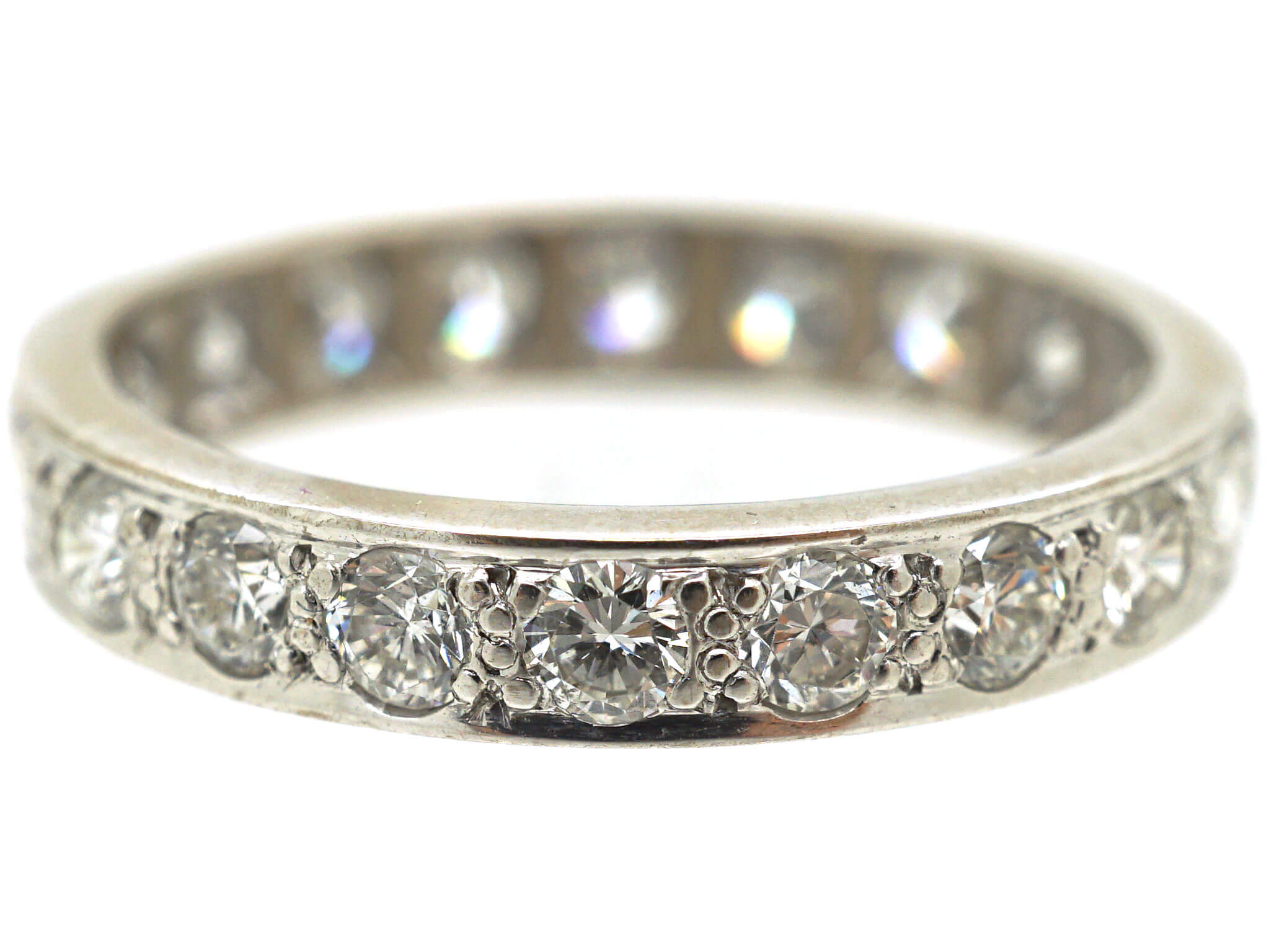 18ct White Gold & Diamond Eternity Ring (670N) | The Antique Jewellery