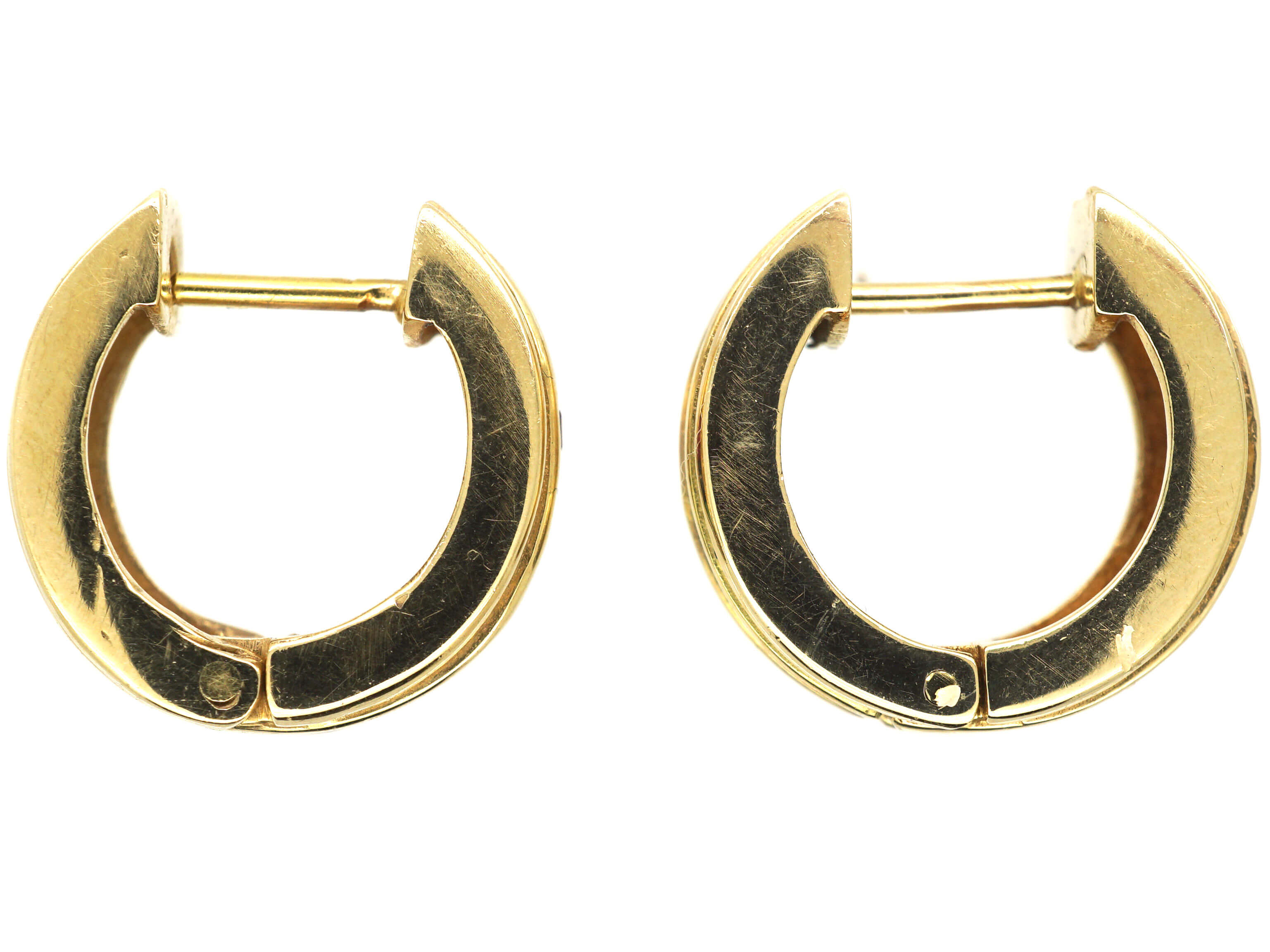 14ct Gold Hoop Earrings set with Rubies, Emeralds & Sapphires (488N ...