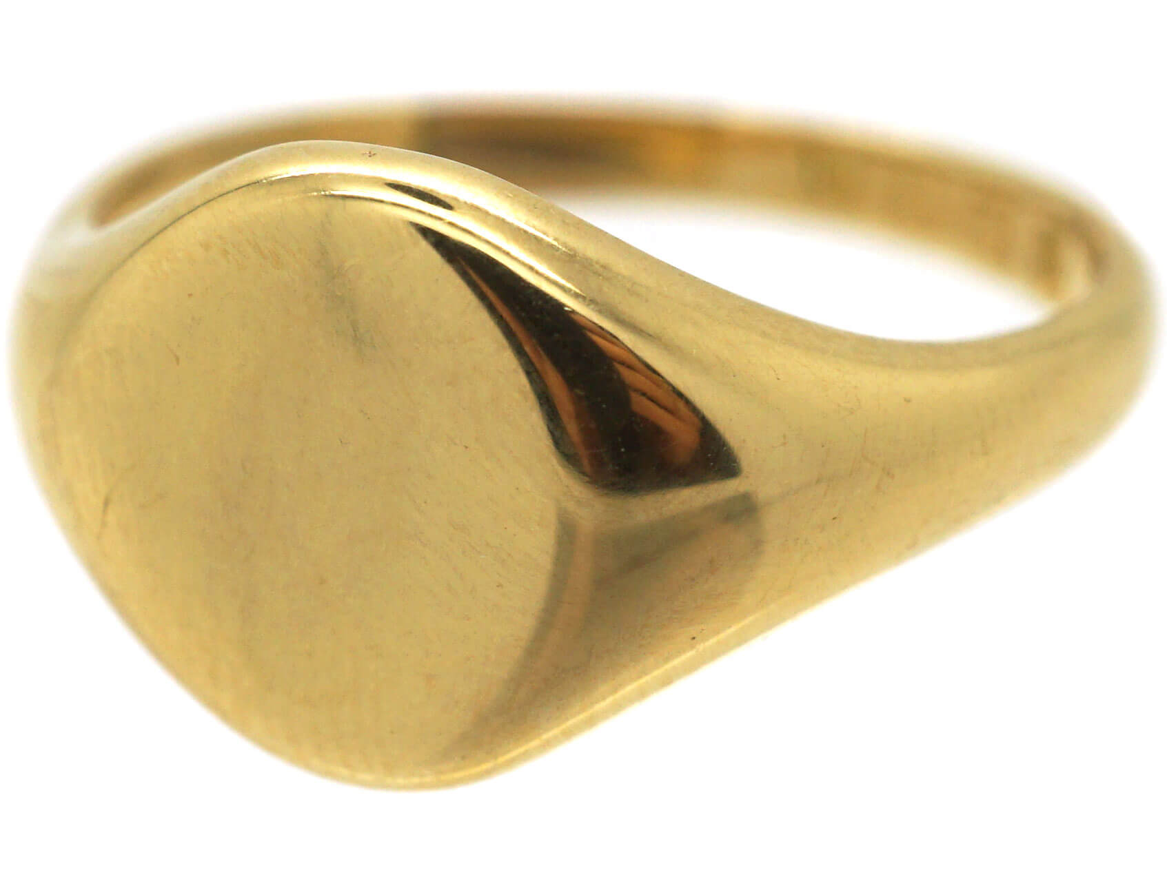 18ct Gold Plain Signet Ring by Charles Green & Sons (683N) | The ...