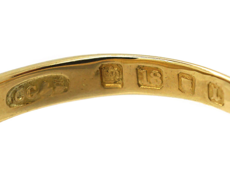 18ct Gold Plain Signet Ring by Charles Green & Sons