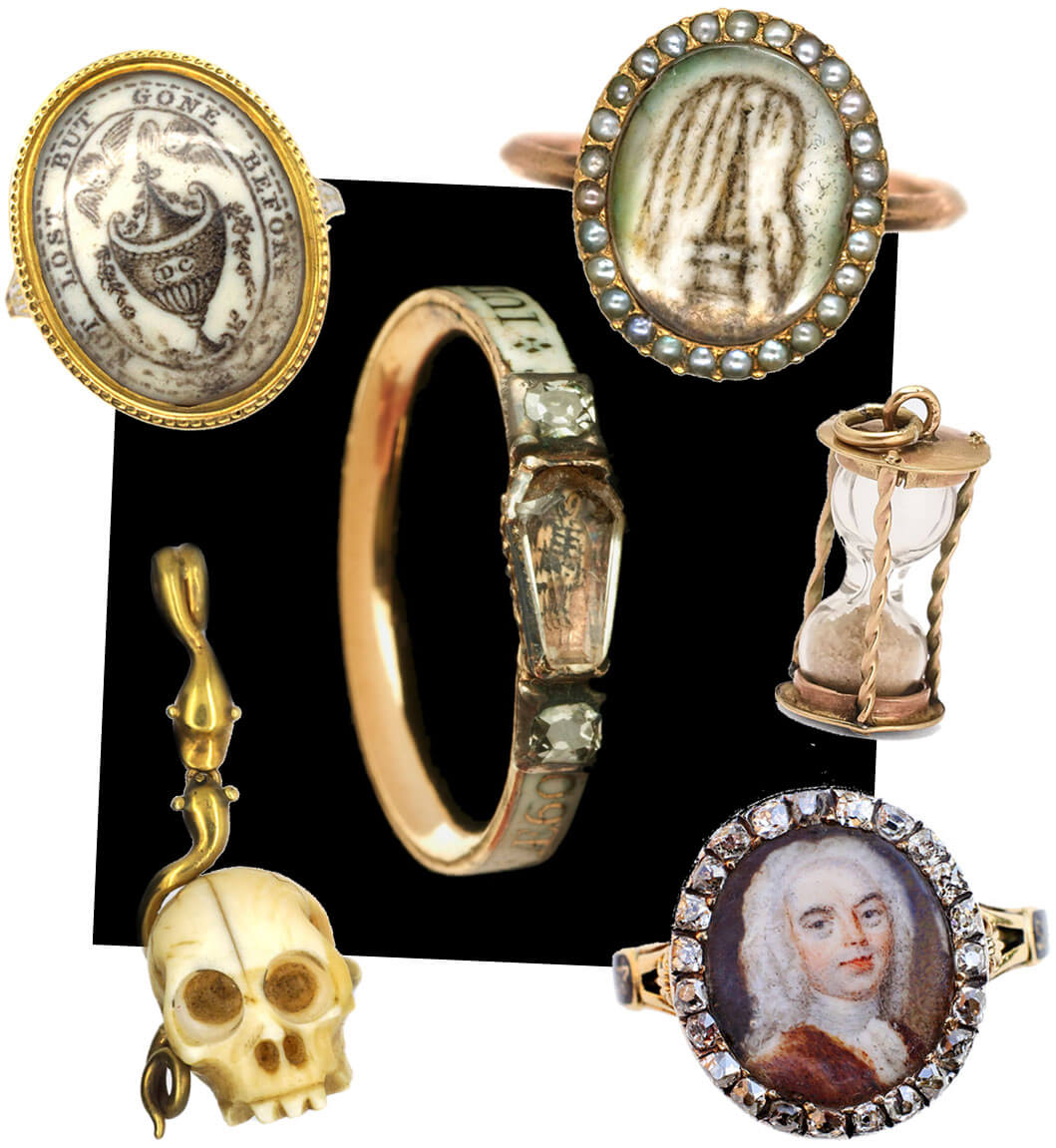 Symbols of mourning jewellery