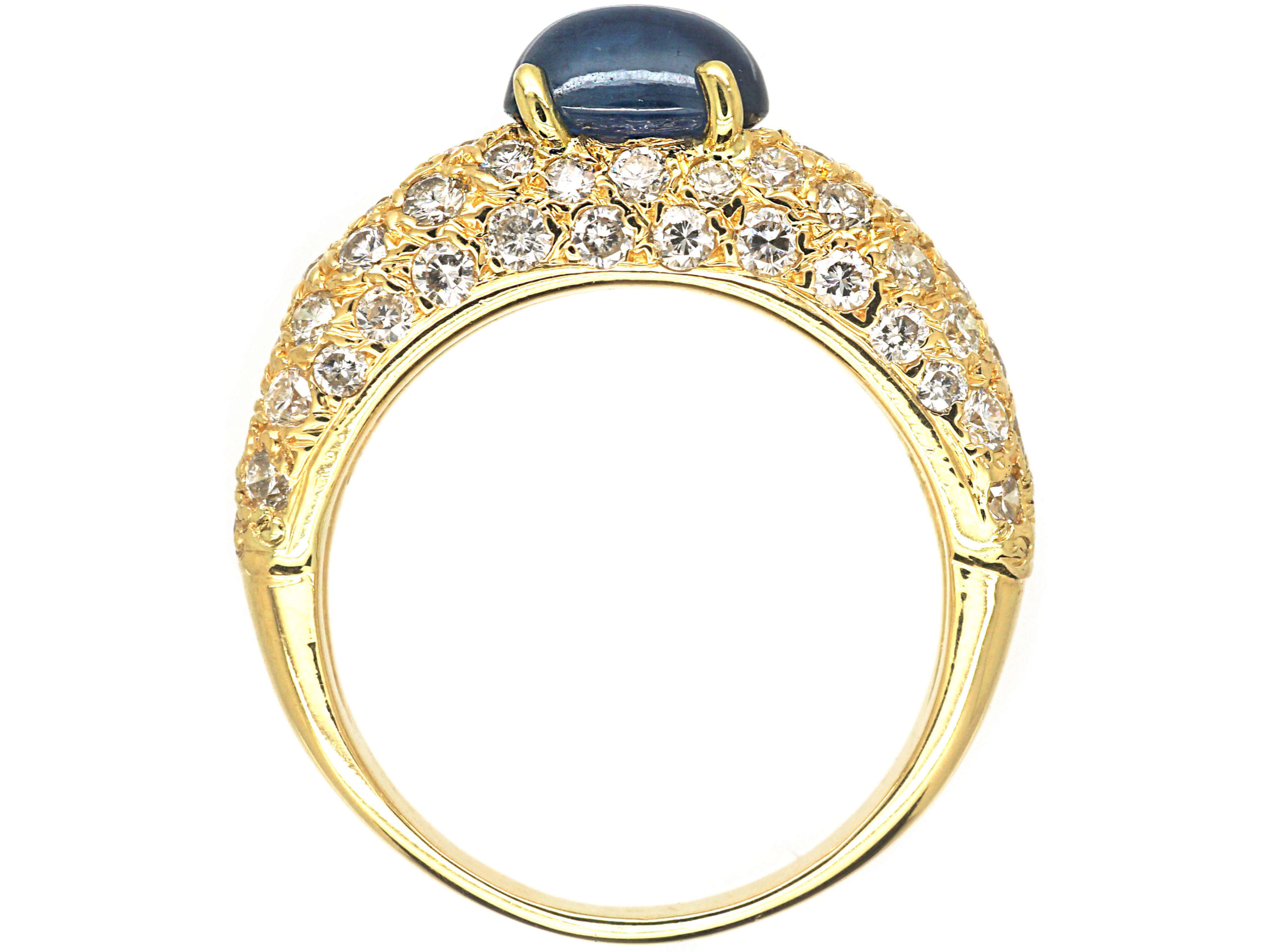 French 18ct Gold Sapphire & Diamond Ring by Cartier (856N) | The ...