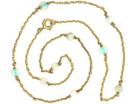 French Belle Epoque 18ct Gold & Opal Chain