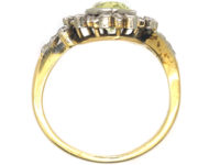 Edwardian 18ct Gold & Platinum, Chrysolite, Diamond & Ruby Ring