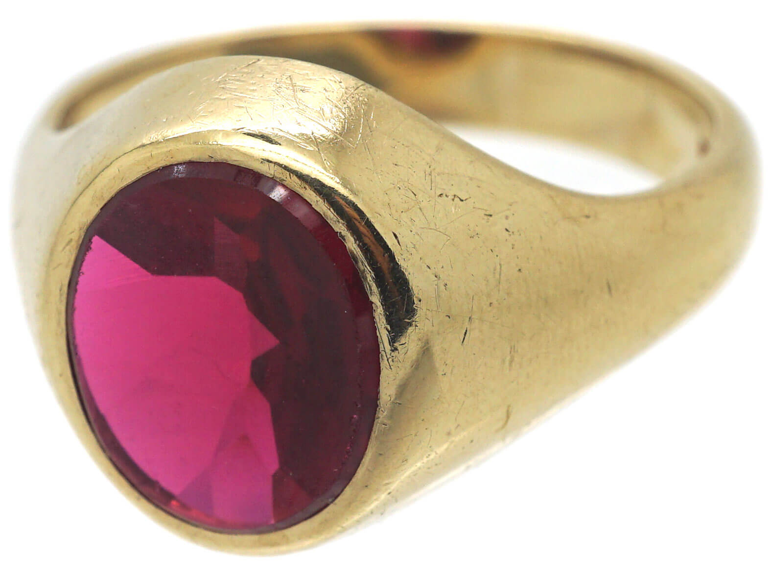 thumbnail image 2 of Chunky Gothic Dragon Ring For Men With Gemstone - Stainless Steel Signet Ring, Sizes 7-14 2 of 14