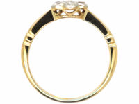Edwardian 18ct Gold, Platinum & Diamond Daisy Cluster Ring