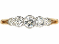 Edwardian 18ct Gold Five Stone Diamond Ring