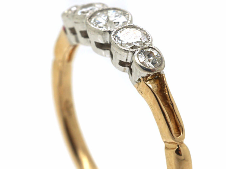 Edwardian 18ct Gold Five Stone Diamond Ring