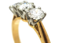 18ct Yellow & White Gold, Three Stone Diamond Ring