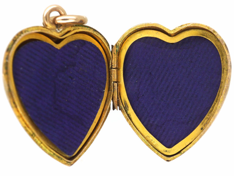 Edwardian 9ct Gold Heart Shaped Locket