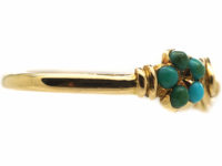 Late Georgian 15ct Gold Forget Me Not & Gold Knot Ring