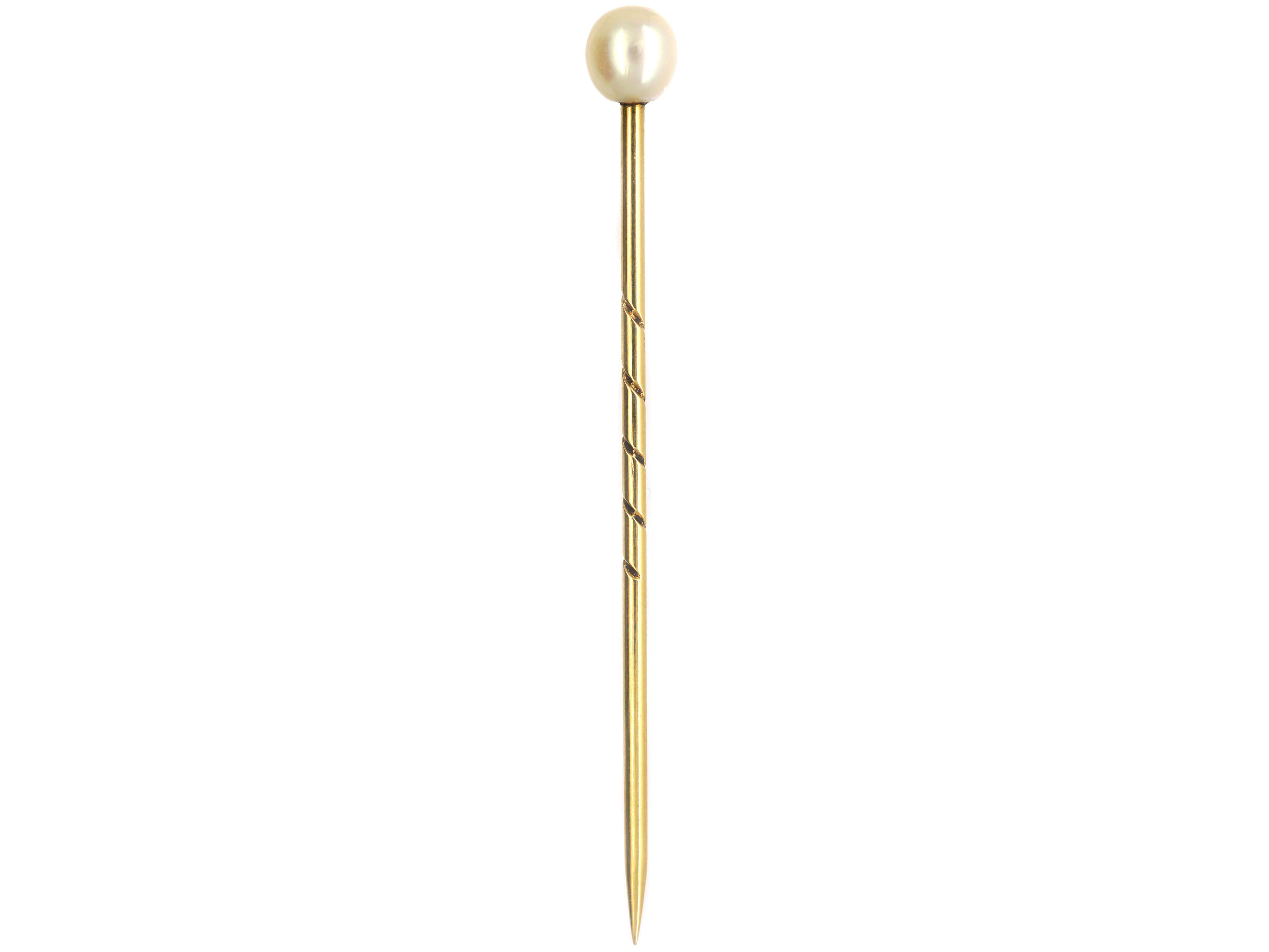 Edwardian Natural Pearl Tie Pin (754N) | The Antique Jewellery Company