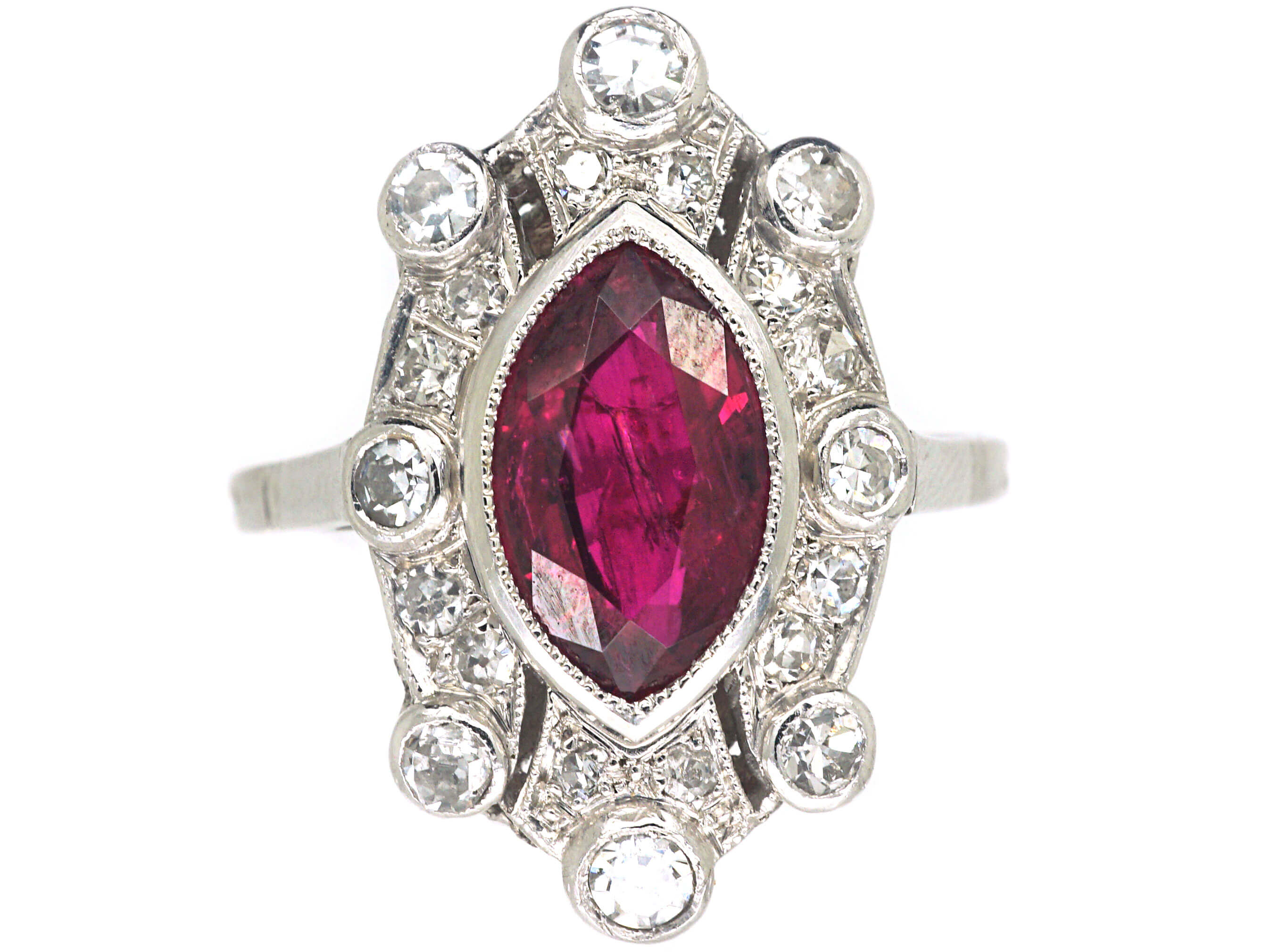 Marquise cut ruby on sale ring