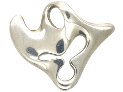 Silver Modernist Brooch by Henning Koppel for Georg Jensen
