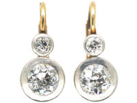 Art Deco Two Stone Diamond Earrings