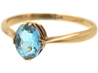 Edwardian 15ct Gold & Aquamarine Ring
