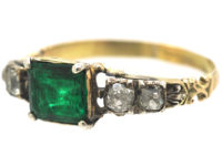 Georgian Emerald & Diamond Ring