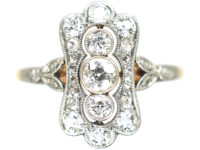 Edwardian 14ct Gold & Platinum, Diamond Ring