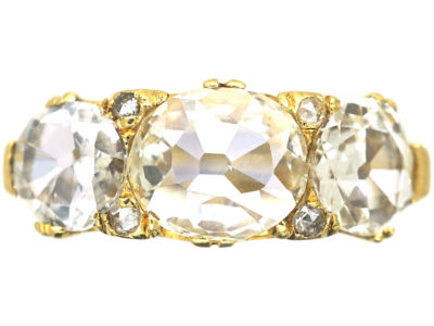 Victorian 18ct Gold, Diamond Three Stone Ring