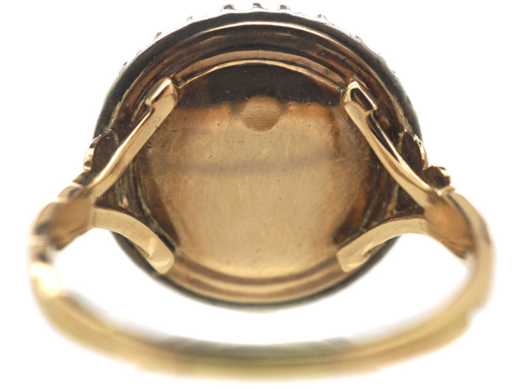 Georgian 14ct Gold & Silver, Rose Diamond Cluster Ring