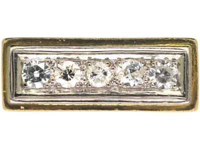 Art Deco 18ct Gold & Platinum, Diamond Five Stone Ring