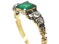 Georgian Emerald & Diamond Ring