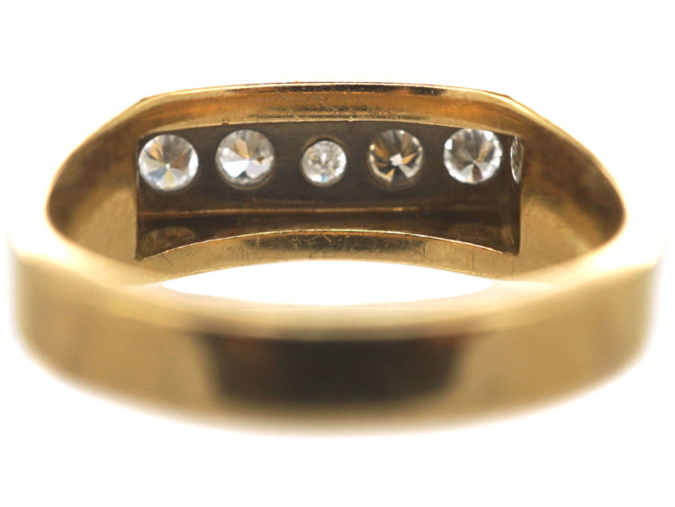Art Deco 18ct Gold & Platinum, Diamond Five Stone Ring