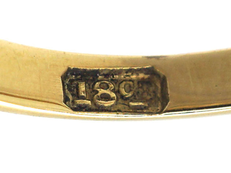 Edwardian 18ct Gold, Emerald & Diamond Five Stone Ring