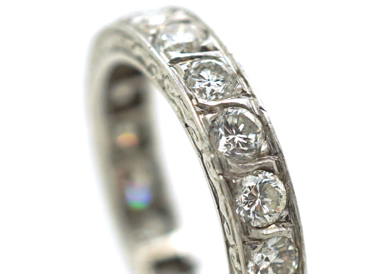 Art Deco 18ct White Gold & Diamond Eternity Ring