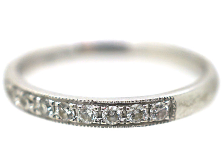 18ct White Gold Diamond Set Half Eternity Ring