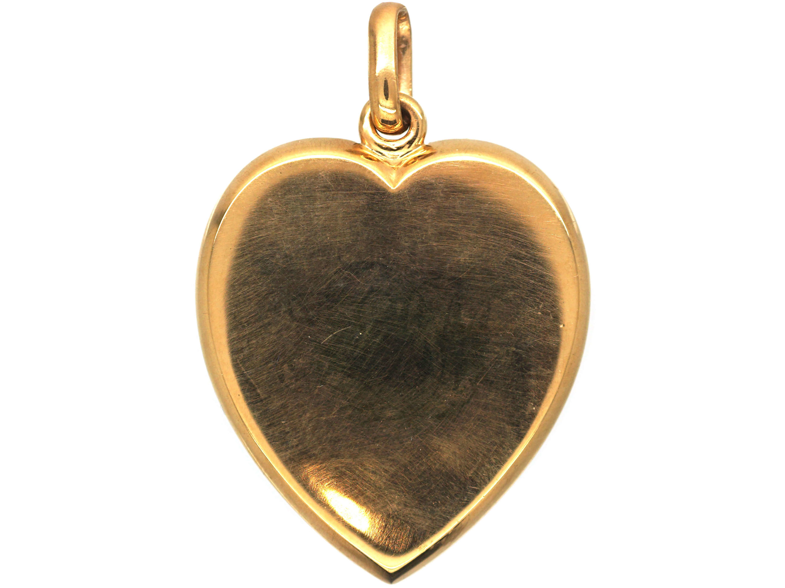Edwardian Large 9ct Gold Plain Heart Locket (945N) | The Antique ...