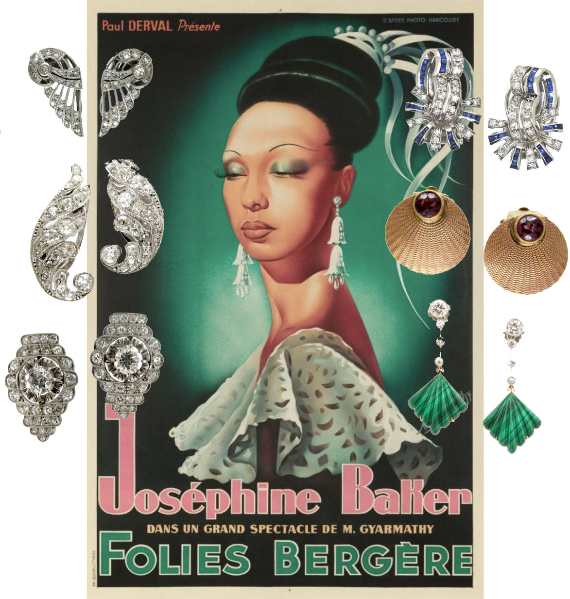 Promotional poster for Josephine Baker at the Folies Bergère