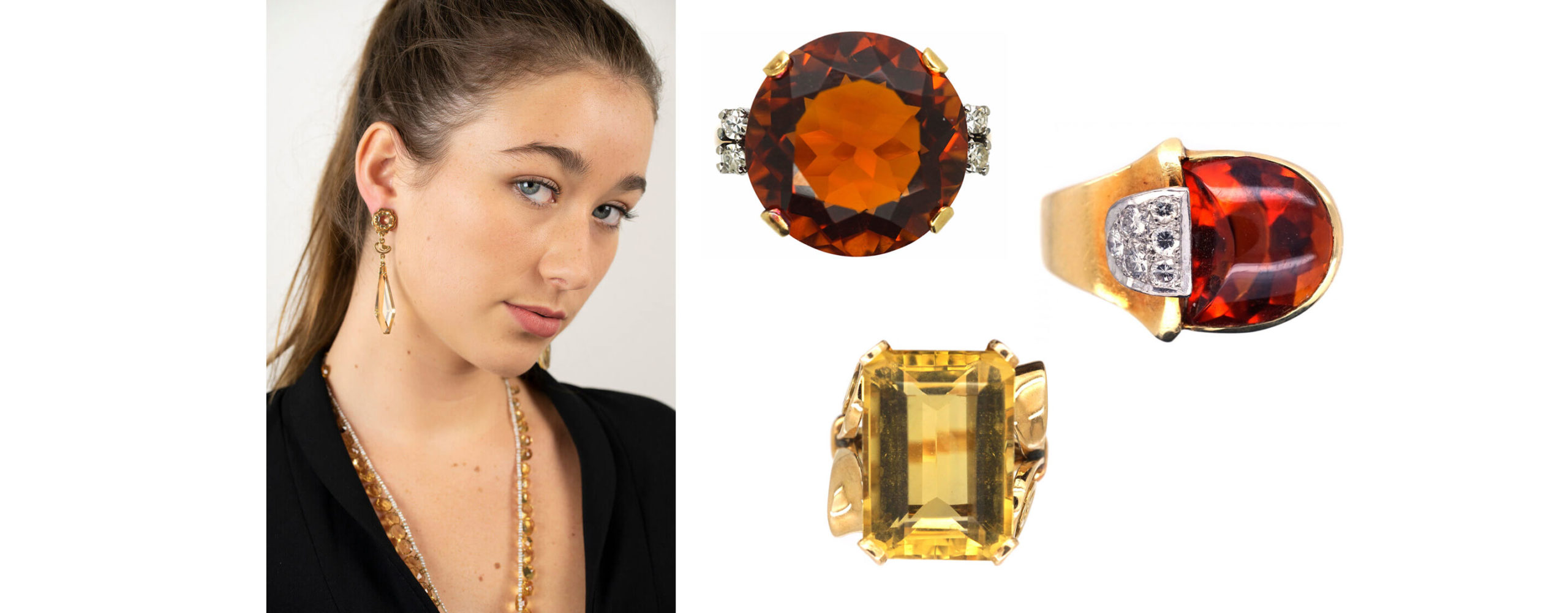 Antique citrine jewellery