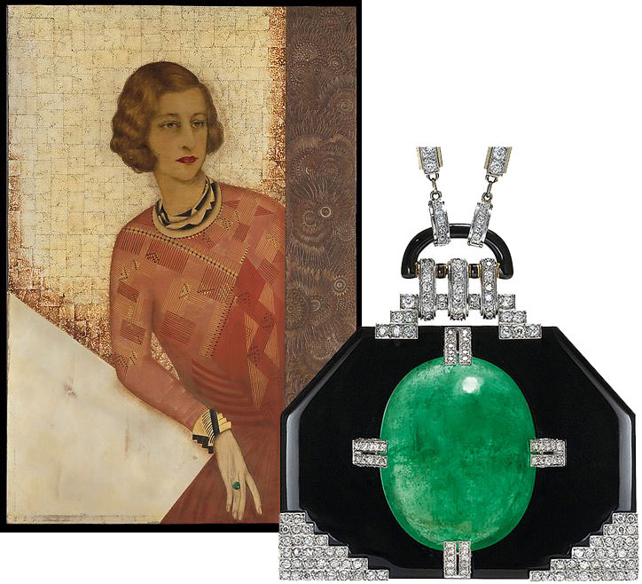 Art Deco lacquer jewellery