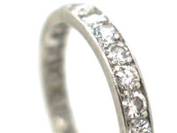 Art Deco French Platinum Diamond Eternity Ring