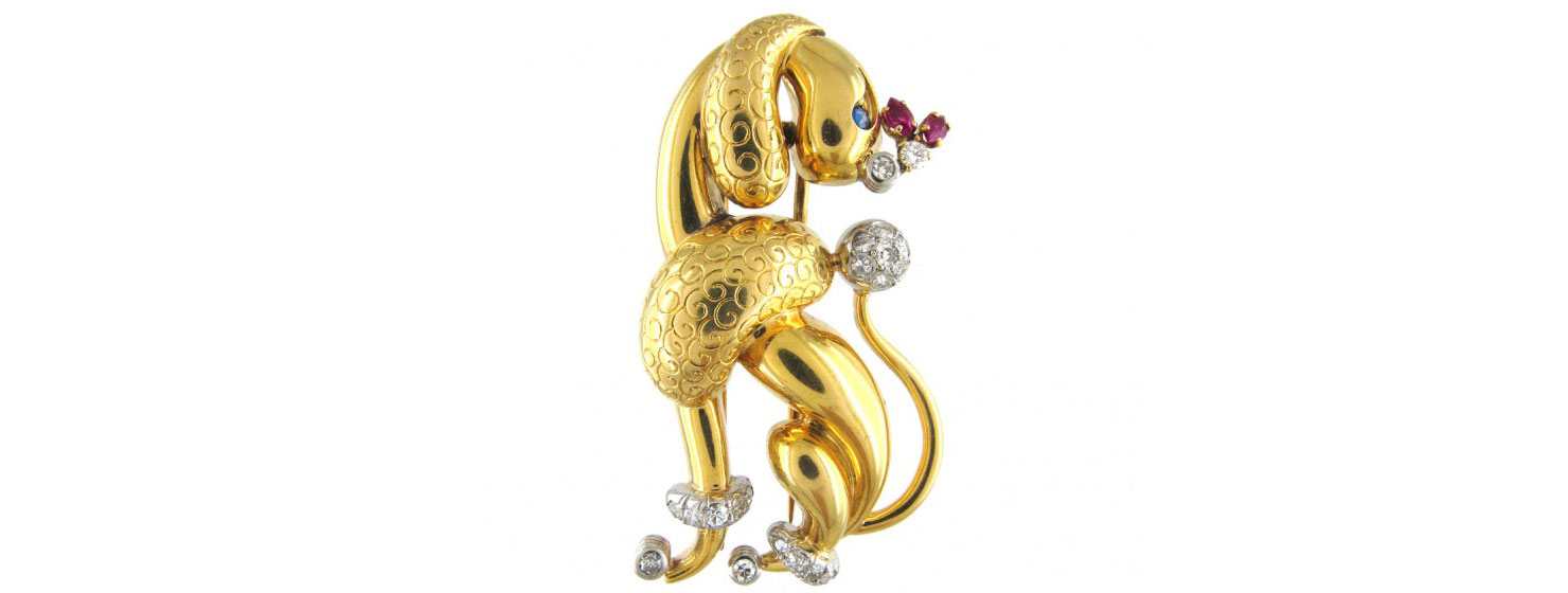 18ct Gold Poodle Dog by Balanche, Monte Carlo