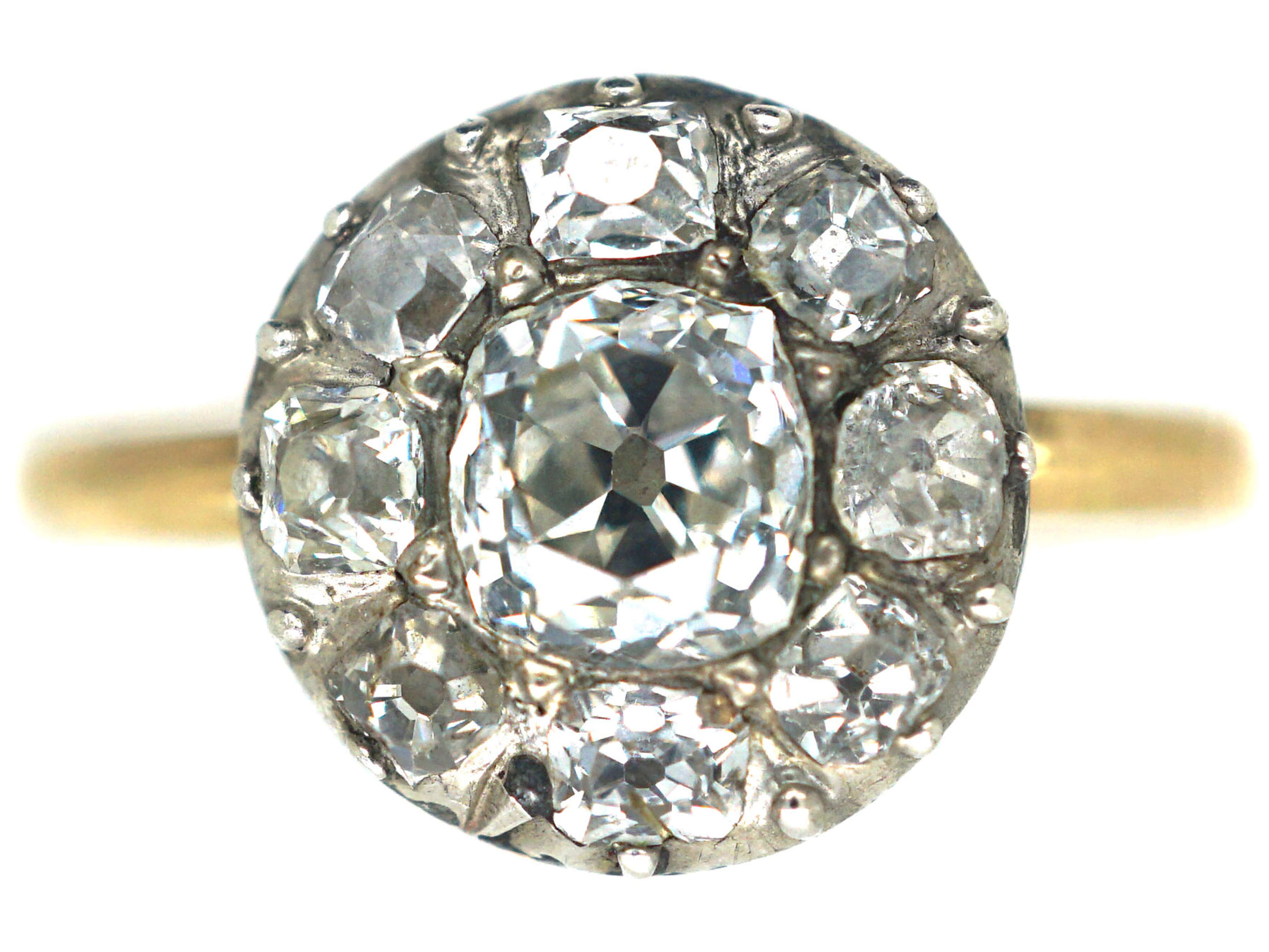 Georgian Diamond Cluster Ring 996n The Antique Jewellery Company