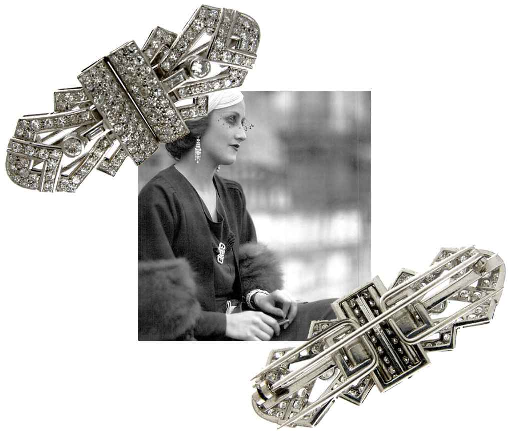 Art Deco clip brooch