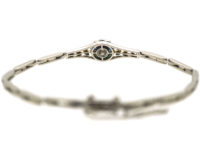 Art Deco Platinum, Diamond Emerald & Sapphire Bracelet