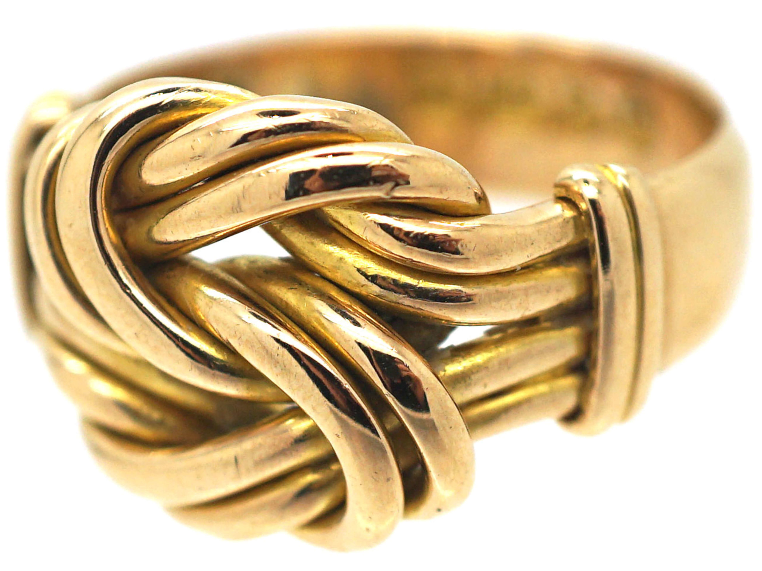 Edwardian 18ct Gold Large Lover's Knot Ring (79P) | The Antique ...